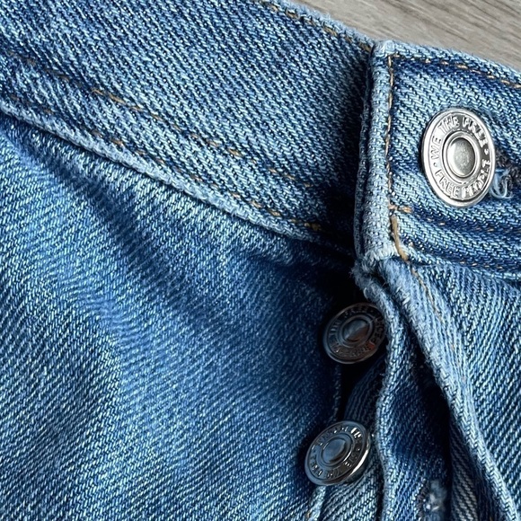 We The Free Oversized Wide Leg Jeans Frayed/Cropped Hem Medium Blue Cotton SZ 29 - Picture 4 of 13